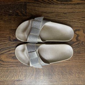 Joyfolie Gold Flip Flops or Slides